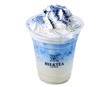 江水散花雪蝶豆花杏仁拿铁